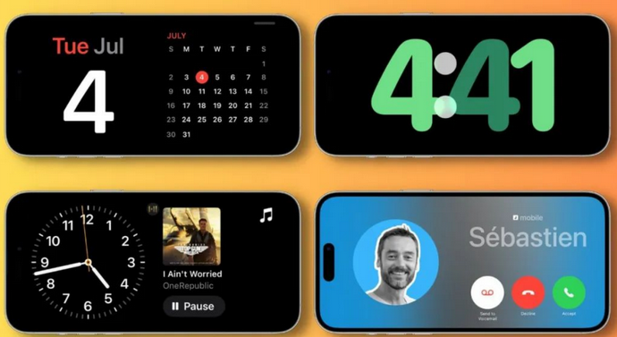桃山苹果手机维修分享iOS17横屏充电待机显示有什么好处 
