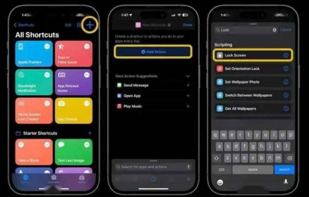 桃山苹果14锁屏维修店分享iPhone14升级iOS16.4后如何创建锁屏快捷方式 
